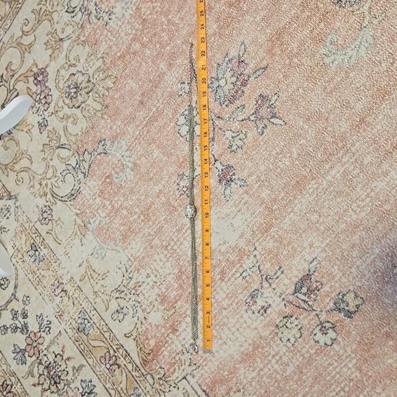 Chico's Silvertone 19-23" Multi-Strand Necklace with Rhinestone Encrusted Barrel - Picture 4 of 6